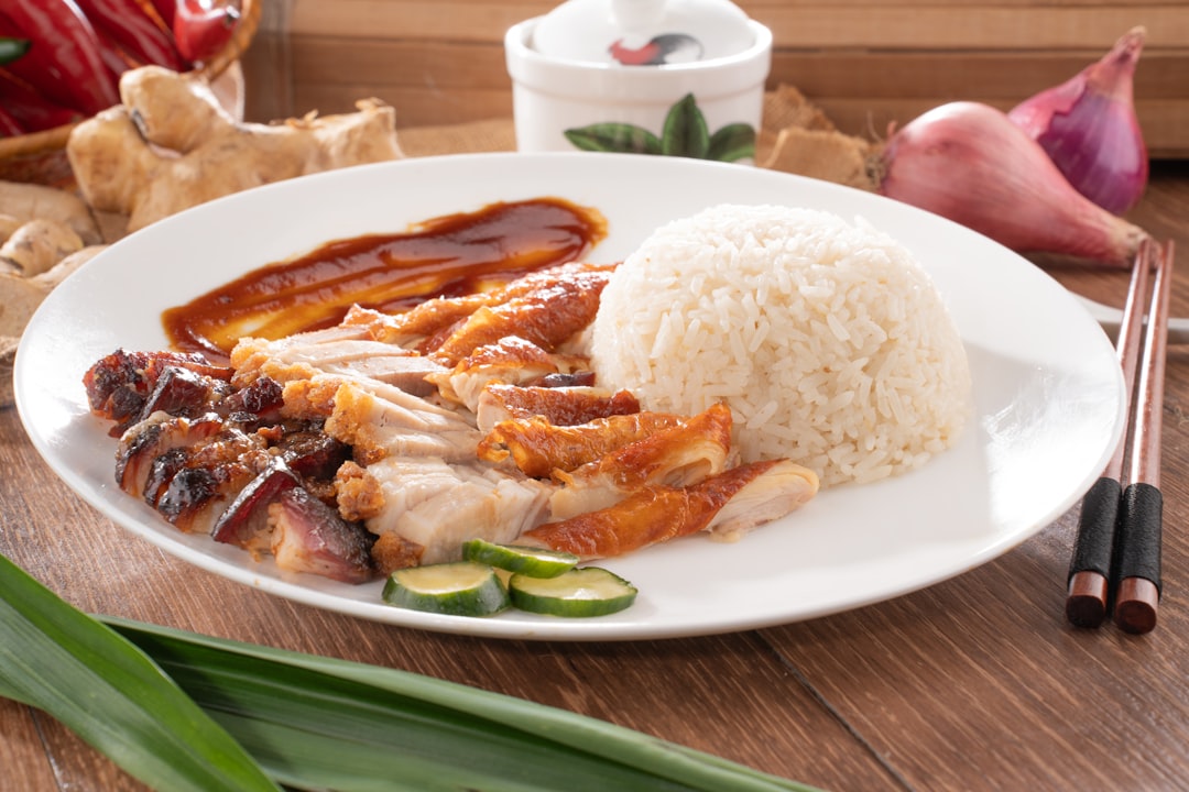 Soy sauce chicken rice at Hawker Chan Singapore