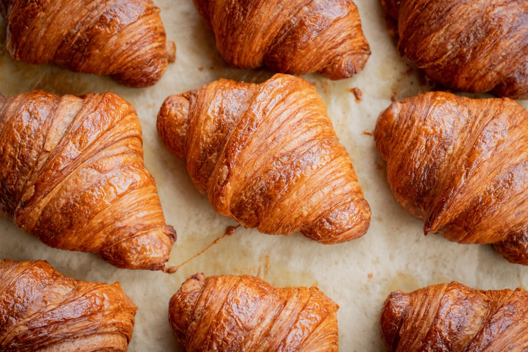 Buttery croissant pastry