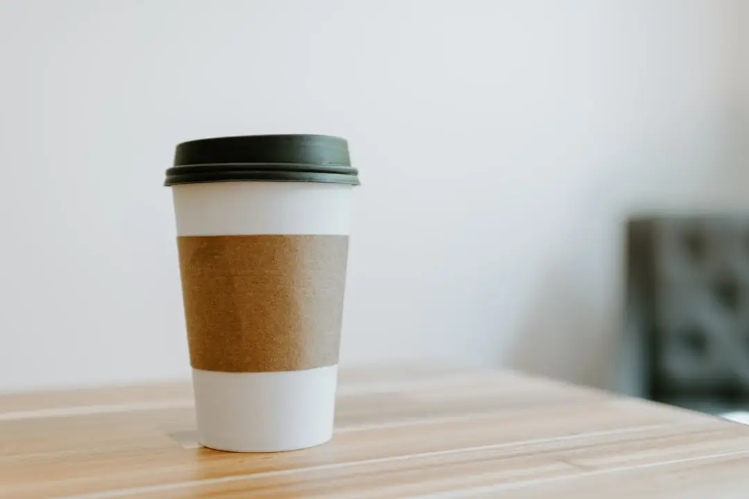 Flat white coffee cup
